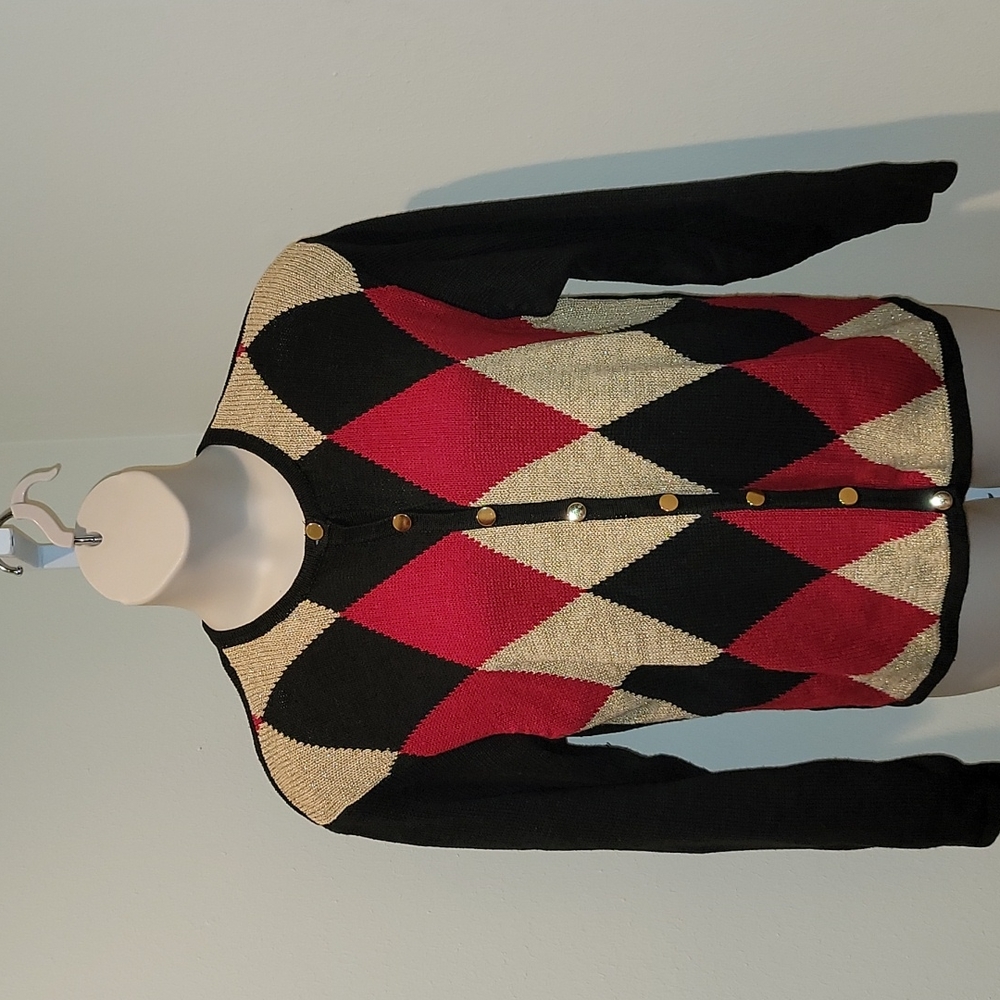 LISA J. WOMEN'S ARGYLE SWEATER